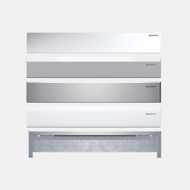 Трап в стену Geberit хром, белый, нержавеющая сталь, под материал заказчика Трап в стену Geberit хром, белый, нержавеющая сталь, под материал заказчика