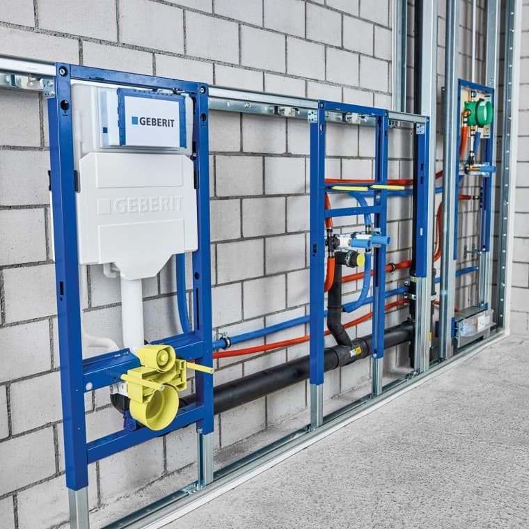 Система Duofix с инсталляцией для подвесного унитаза, раковины и душа Система Duofix с инсталляцией для подвесного унитаза, раковины и душа