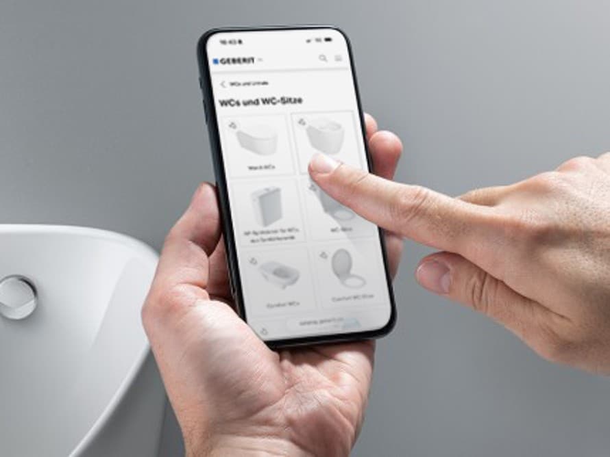 Онлайн каталог Geberit в смартфоне